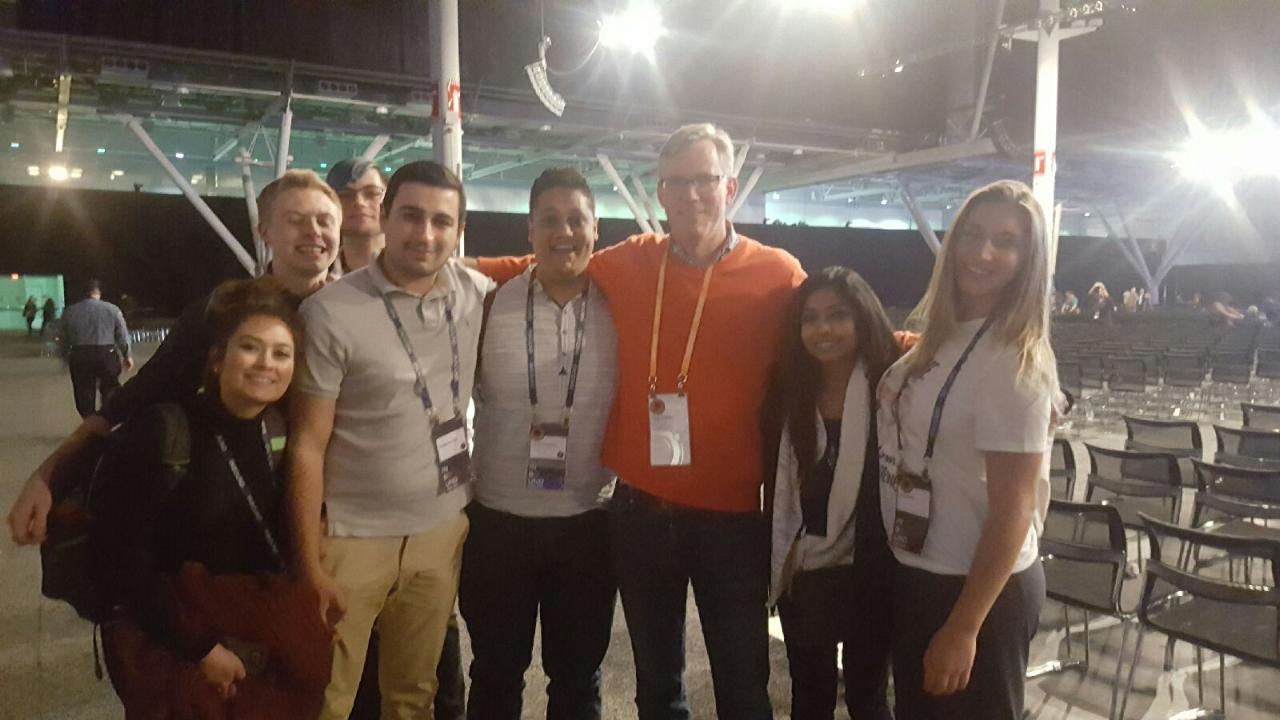 Students with Brian Halligan, CEO HubSpot